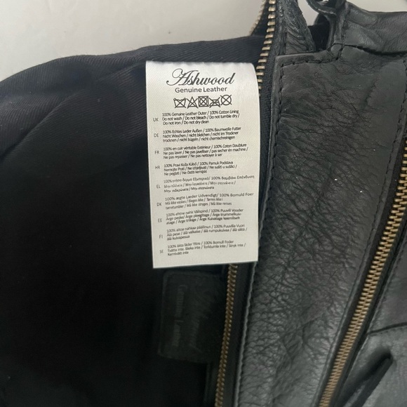 Ashwood Genuine Leather Studded Black Crossbody Bag Boho Saddle Hobo NWT - Picture 9 of 15